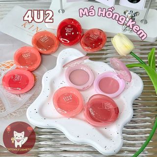 [4U2] Má Hồng Kem 4U2 Quả Trứng Thuần Chay Mềm Mịn Lâu Trôi Good Cream Blush 1.7g