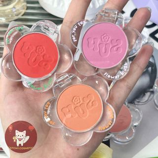 [4U2] Phấn Má Hồng 4U2 Vỏ Hoa Trong Suốt Thuần Chay Mịn Lì Lâu Trôi Flower Blush 3.3g