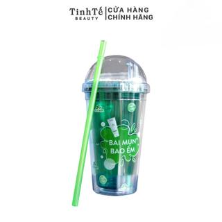 [HB GIFT] Ly uống nước có nắp bằng nhựa, ống mút nhỏ gọn tiện lợi