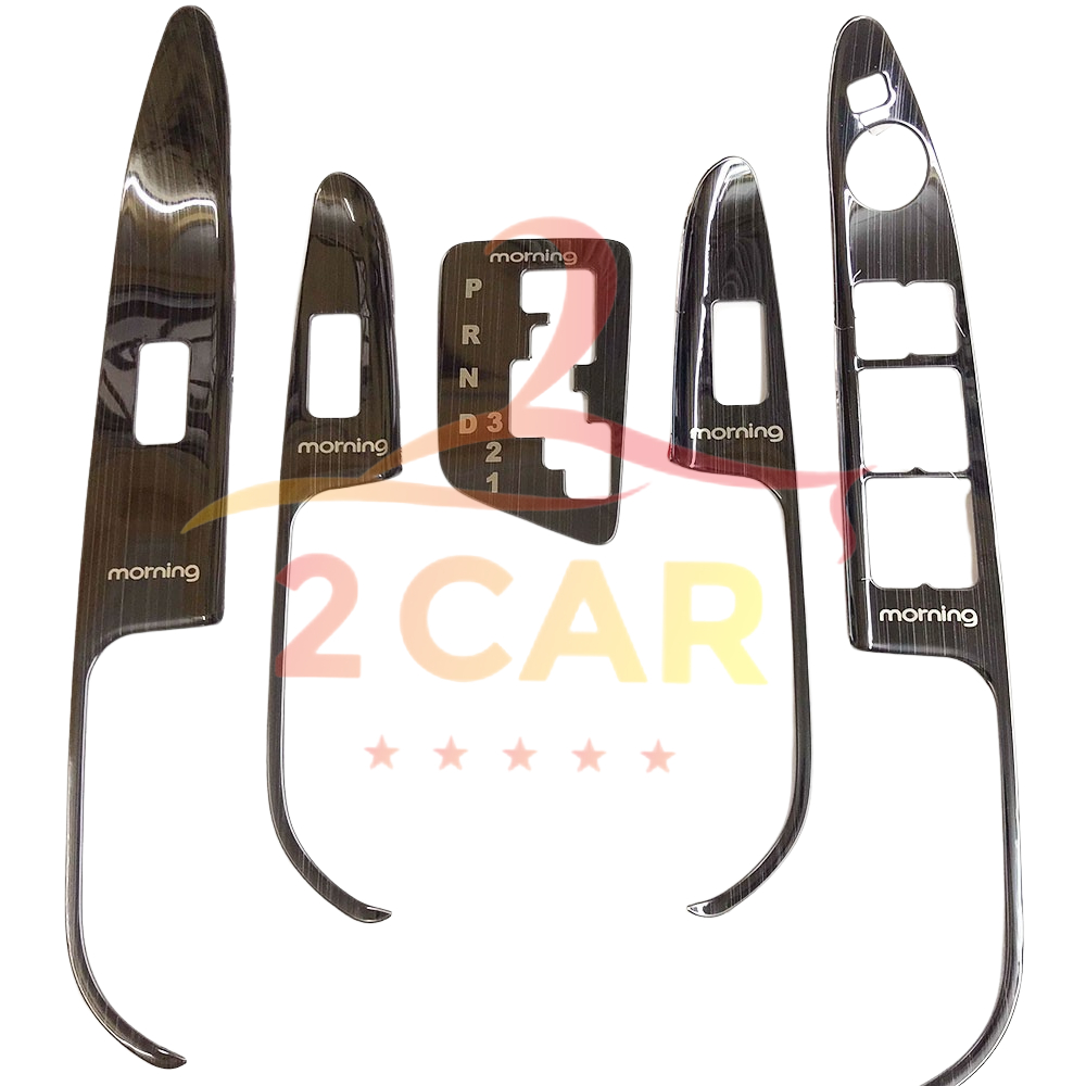 Ốp Nội Thất Xe Kia Morning 2012- 2013- 2019- 2020 số tự động, Vân Titan cao cấp