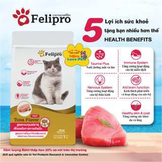 Thức ăn hạt Felipro [ 8kg ] Hải sản,Cá Ngừ Gold giàu dinh dưỡng dành cho Mèo mọi lứa tuổi, Thái Lan_