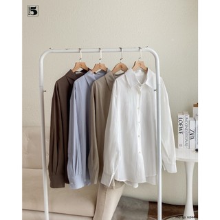 Áo sơ mi dài tay dáng dài rộng, basic Twenty.5- 6244