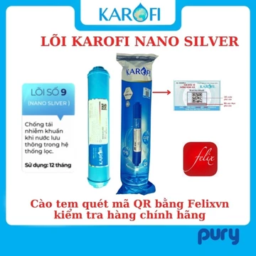 Lõi lọc Nano Silver Plus Karofi - Lõi chức năng Karofi chính hãng - Chống tái nhiễm khuẩn cho nước