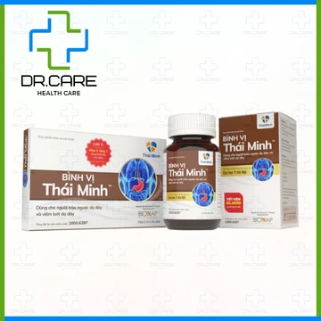 Viên uống Bình Vị Thái Minh cho người trào ngược, viêm loét dạ dày, làm giảm acid dịch vị, hỗ trợ bảo vệ niêm mạc dạ dày