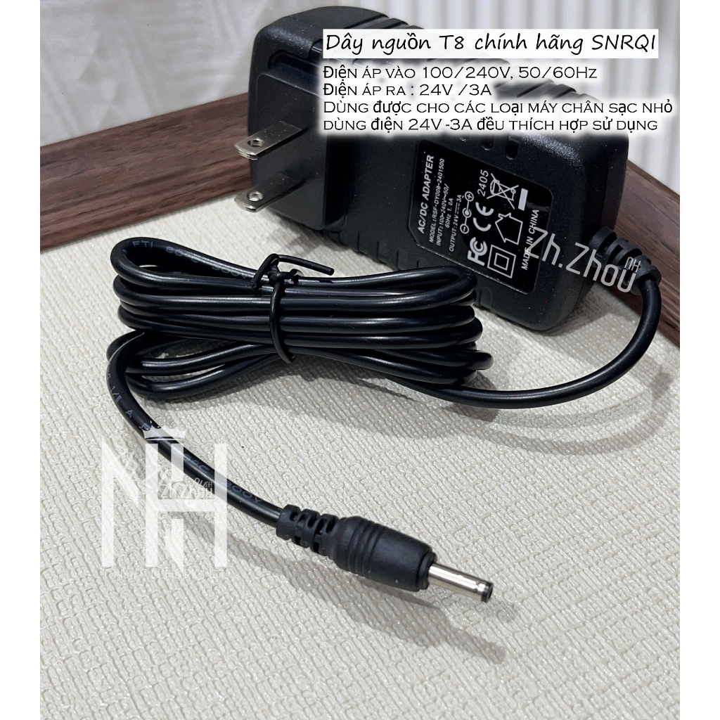 Dây nguồn máy hơ T8,T10,T11 , dây sạc máy hơ t8, dây sạc T8, sạc t10, sạc t11