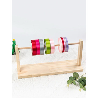 Kệ gỗ treo len,cuộn ruy băng đồ handmade cuộn chỉ giá để giấy cuộn,giấy tư pháp nhiều tầng