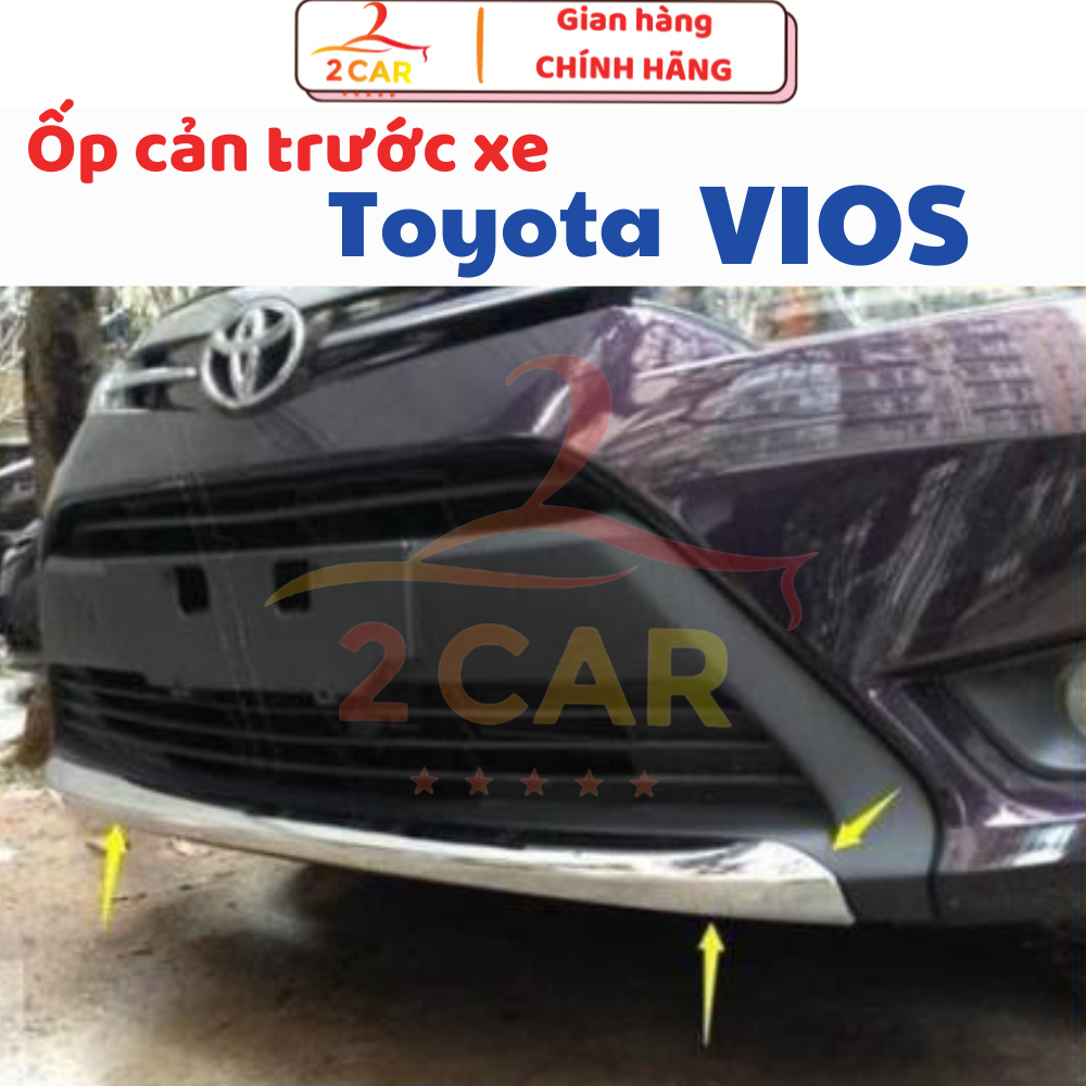 Ốp mui cản trước xe Toyota Vios 2014-2017 mạ crom cao cấp