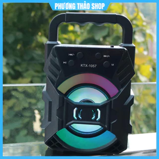 Loa Bluetooth mini KTS-1057 nhỏ gọn âm thanh siêu hay đèn led nhấp nháy Hỗ trợ cắm thẻ nhớ, USB