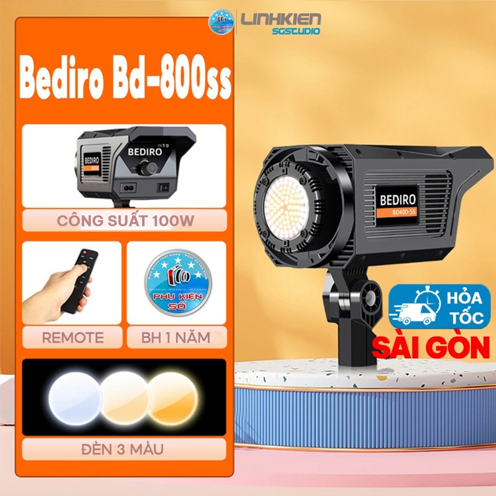 Đèn LED Bediro Bd-800Ss 100W Ngàm Bowens Cho Studio Phòng Chụp Sản Phẩm ...