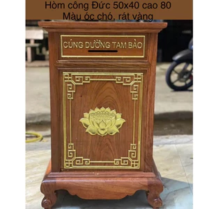 hòm công Đức 50x40 cao 80 gỗ hương đá nhiều màu