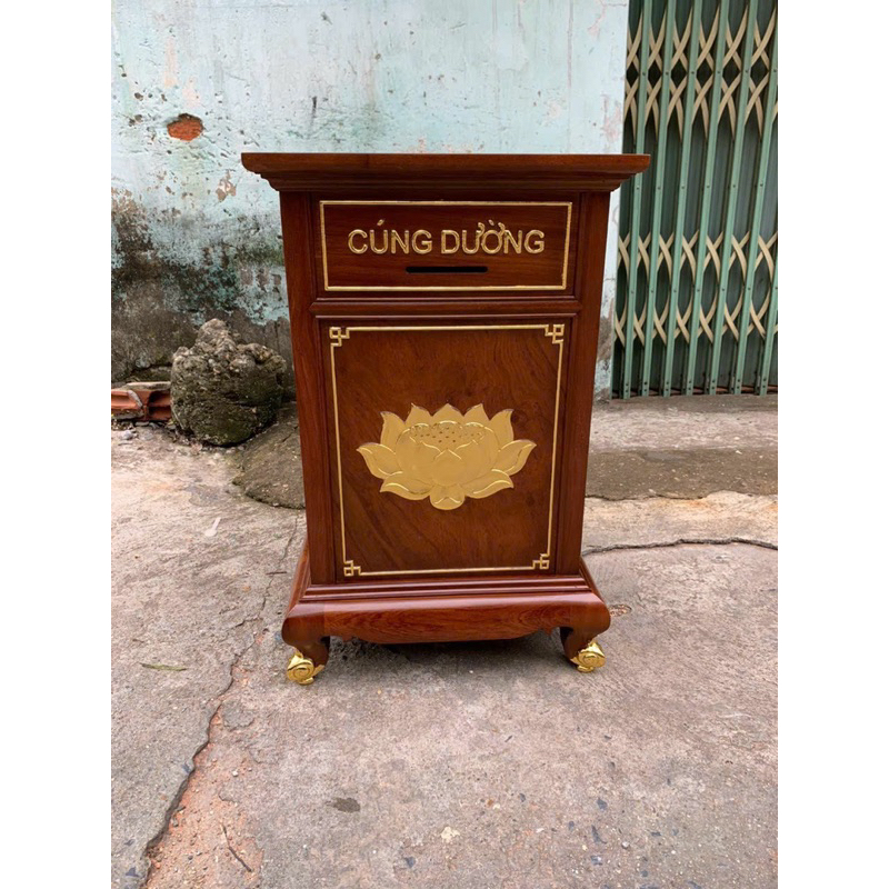 hòm công Đức 50x40 cao 80 gỗ hương đá nhiều màu