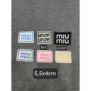 patch vải ủi nhiệt thêu hình thời trang sticker vuông miu miu