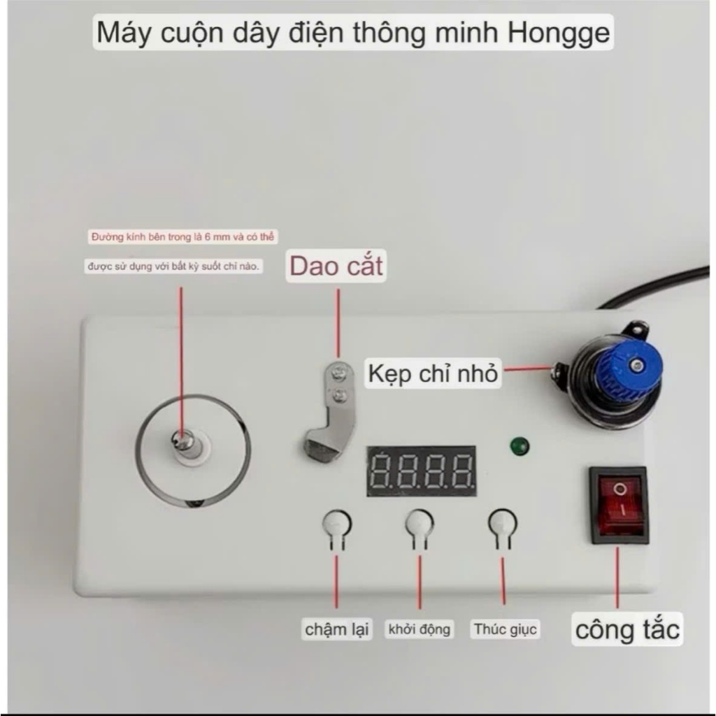 Máy Đánh suốt Chỉ Tự Động – Có Chức Năng Tự Tắt Khi Đầy Suốt, Máy Cài Thời Gian