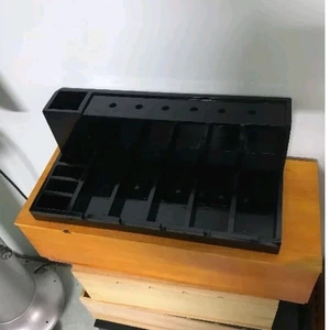 khay gỗ đựng tông đơ màu đen mẫu hót