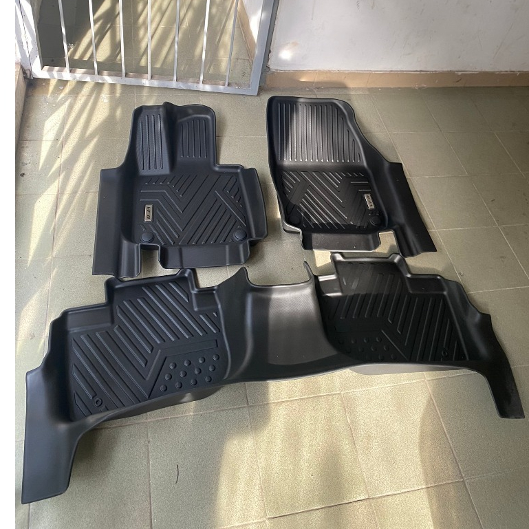 Thảm lót sàn NHỰA 5D xe Vinfast VF3, VF5, VF6, VF7 và VF8, VFE34 - Bộ 3 miếng ( có bán rối) - Hàng đúc theo xe _2CAR