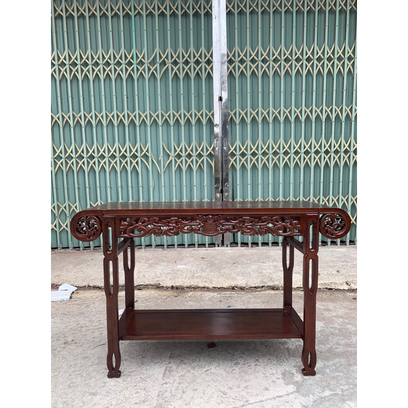 bàn cuốn bàn trung đường gỗ lim mặt 1m17x40 cao 80cm
