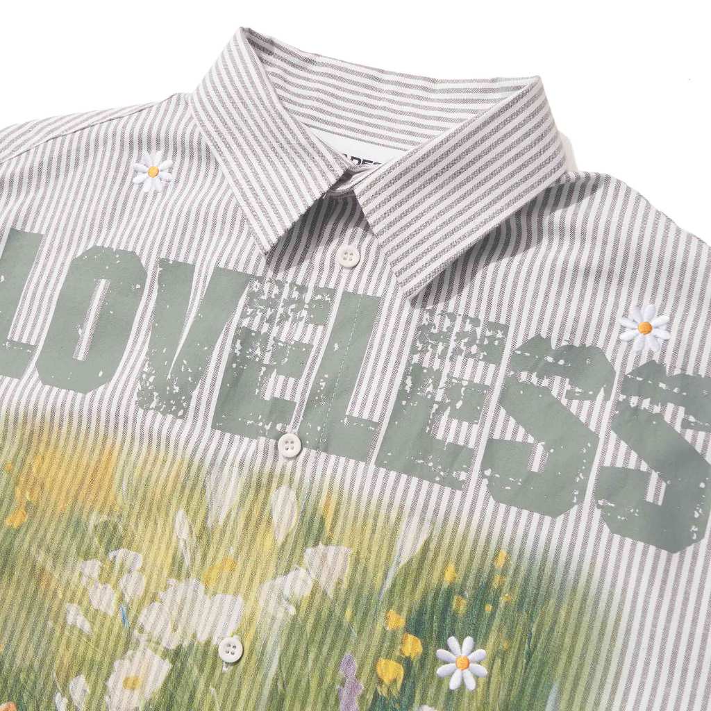 Ảnh HADES Loveless Striped Shirts - HADES Brand Chính hãng Áo Sơmi tay ngắn unisex 3
