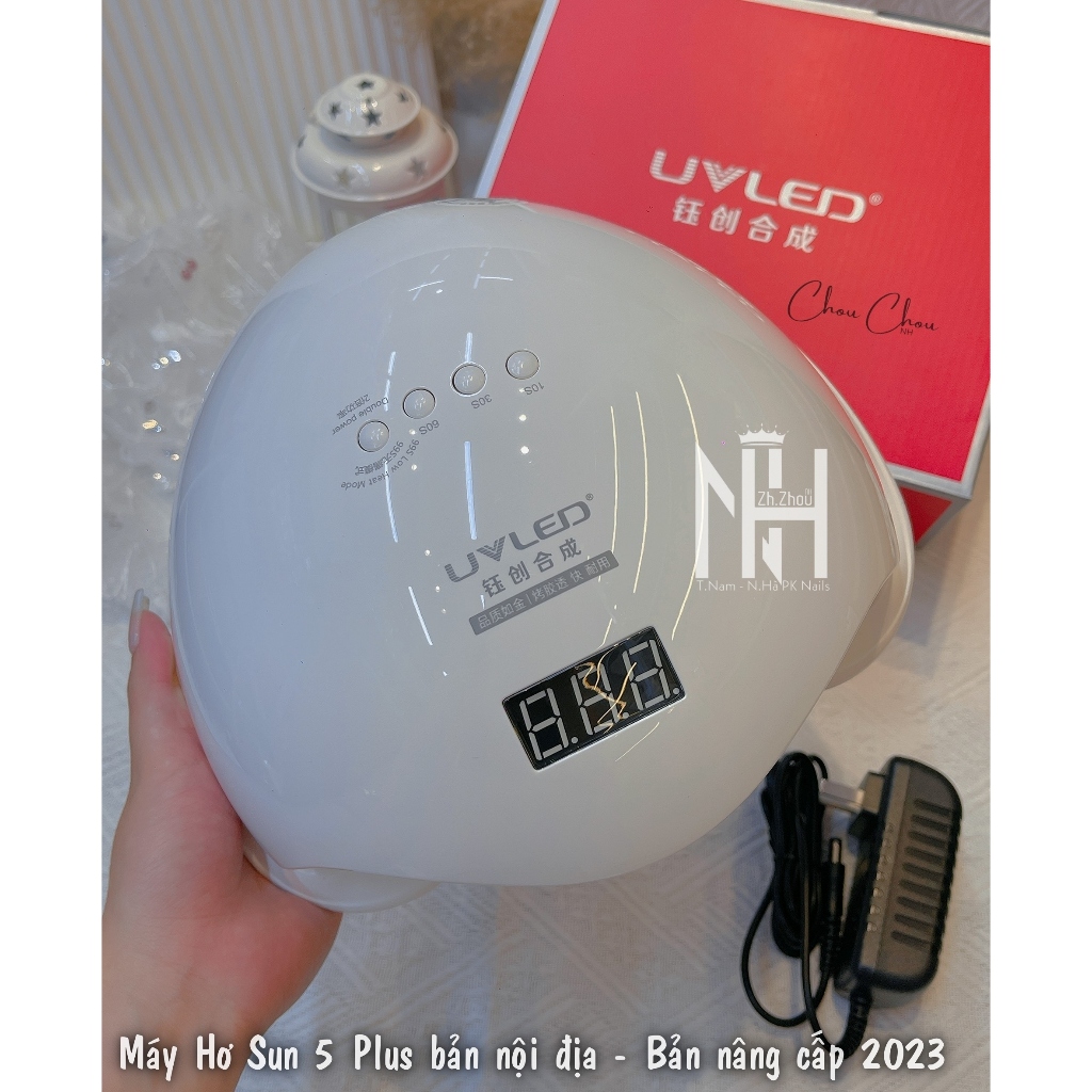 Máy hơ Sun 5 plus Bản nội địa. sun 5 plus bản nâng cấp 2024 bóng led thế hệ mới. phụ kiện nail chính hãng