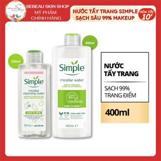 Nước Tẩy Trang Simple Kind To Skin Micellar Cleansing Water Nhập Khẩu Chính Hãng 200ml - Bebeau