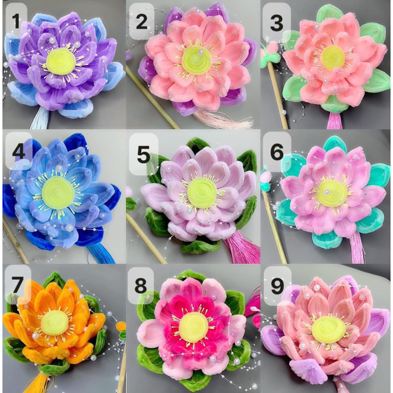 lồng đèn hoa sen từ kẽm nhung