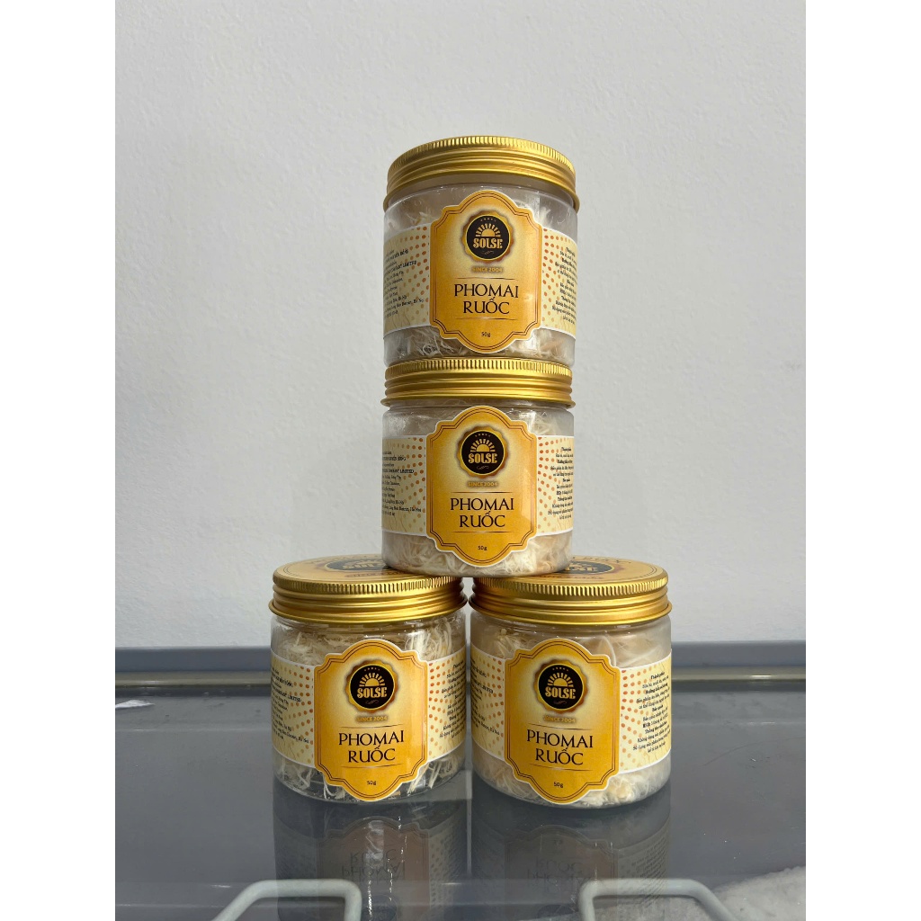Phô mai Ruốc Solse 50g phomai xé sợi, chà bông ăn liền, phô mai hun khói xé sợi nhuyễn thơm ngon snack ăn vặt