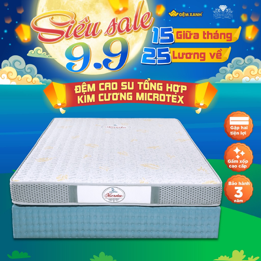 Đệm cao su Tổng hợp Kim Cương Microtex | Shopee Việt Nam