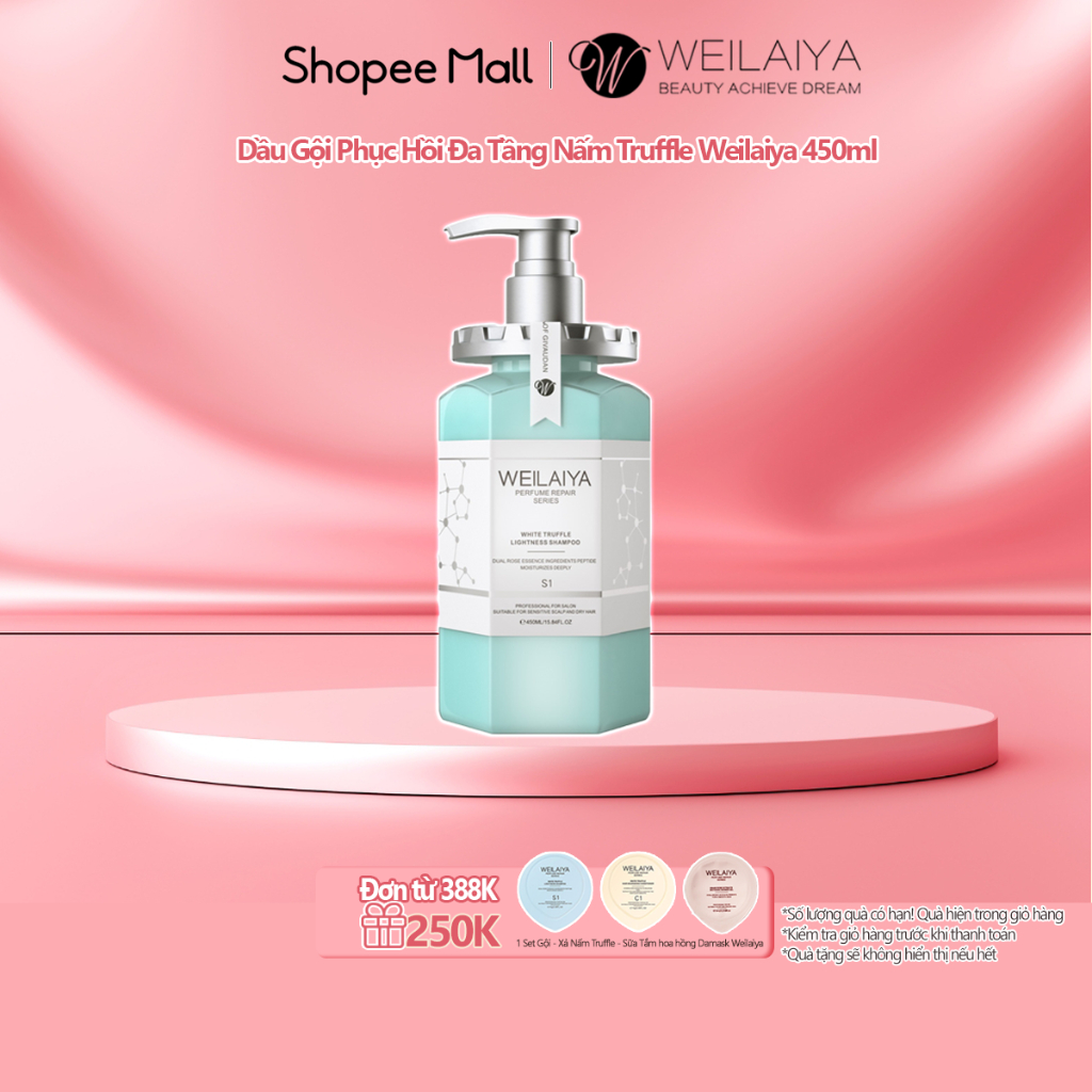 Ảnh Dầu Gội Weilaiya Phục Hồi Đa Tầng Nấm Truffle Weilaiya 450ml 1
