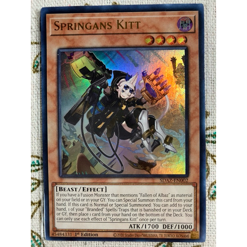 [LiLy_Yugioh] Lá bài Springans Kitt - SDAZ-EN002 - Ultra Rare 1st ...