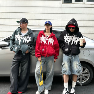 Áo Hoodie Boxy Zip THREE STARS Chât Nỉ Ngoại In Dập Nổi 5D Full Màu Hot Hit Thu Đông Hotheels