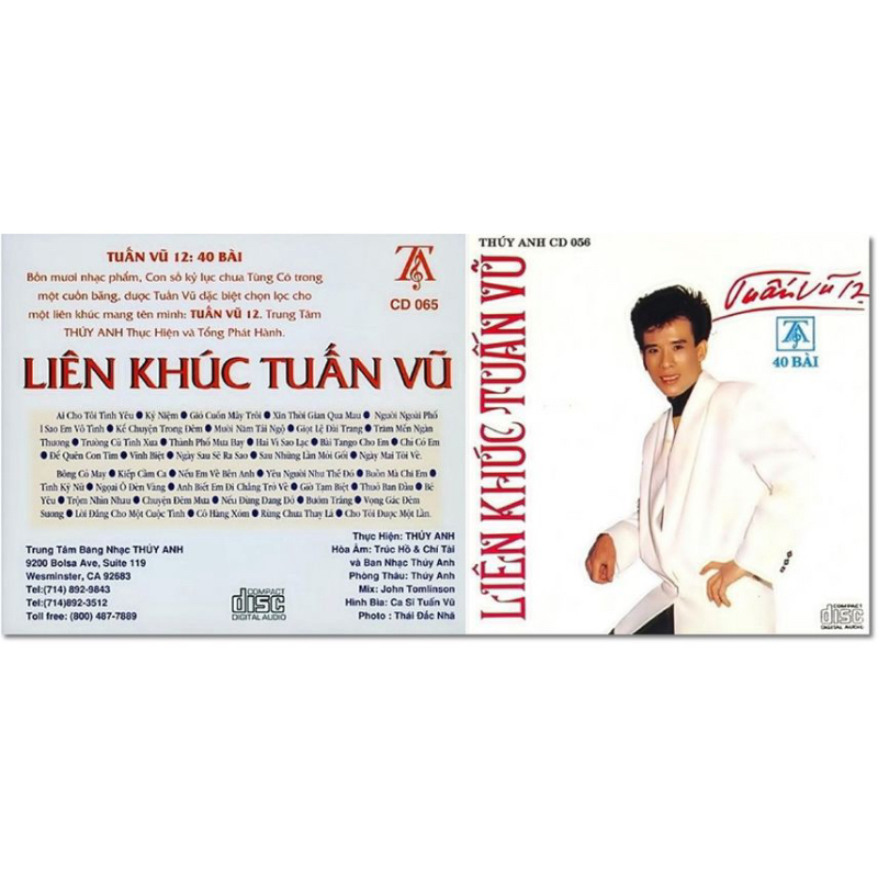 Băng Cassette Trọn Bộ Liên Khúc Tuấn Vũ 1,2,3,4,5