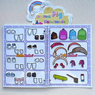 Đồ chơi bóc dán búp bê Hello Jadoo 🌸 X Gacha - Pighandmade