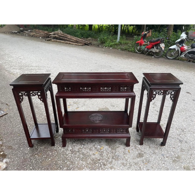 bàn đèn mặt 40x1m cao 70,80 và dài 80 rộng 40 cao 80cm gỗ lim, gõ, hương đá