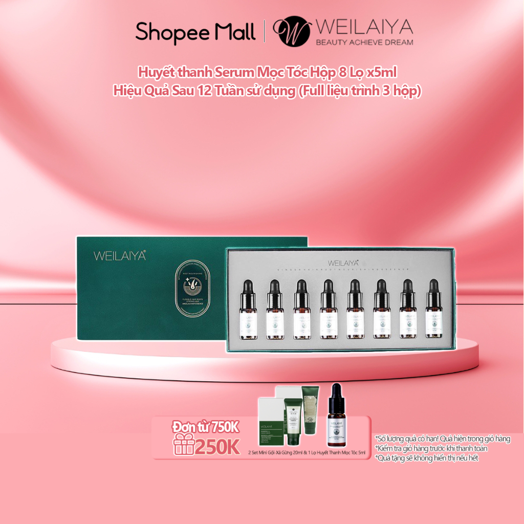 Ảnh Huyết thanh Serum Mọc Tóc Weilaiya Chính Hãng Hộp 8 lọ x5ml 1