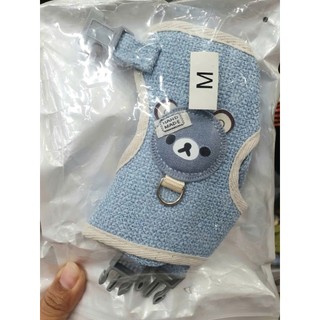 Dây Dắt Yếm mặt chú gấu xinh xắn cho chó mèo đi chơi