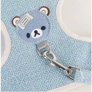 Dây Dắt Yếm mặt chú gấu xinh xắn cho chó mèo đi chơi