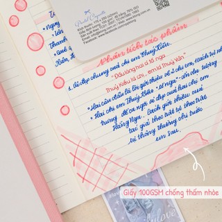 KLONG - Vở kẻ ngang chấm may dán gáy size B5 80 trang ♥ mẫu Nơ PASTEL COQUETTE 100/76; MS: 860 ♥ Lined Notebook, Ribbons