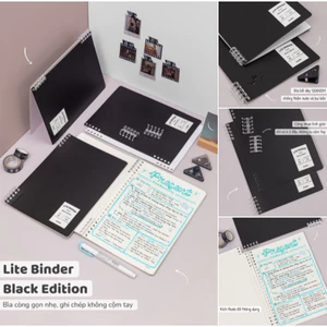 KLONG - File bìa còng 2 đầu 10 chấu B5 Lite Binder; MS: 808 ♥ Có thể mua riêng bìa, riêng ruột CARO / LINE / DOT tự chọn