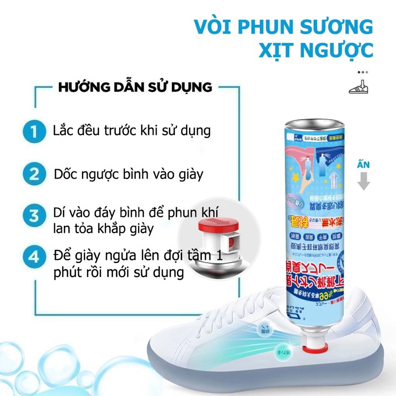 Bình Xịt Khử Mùi Hôi Chân Hôi Giày Nhật Bản Hạn Chế MỒ HÔi CHÂN Kháng Khuẩn Mát Lạnh Hương Thêm Giữ Cực Lâu