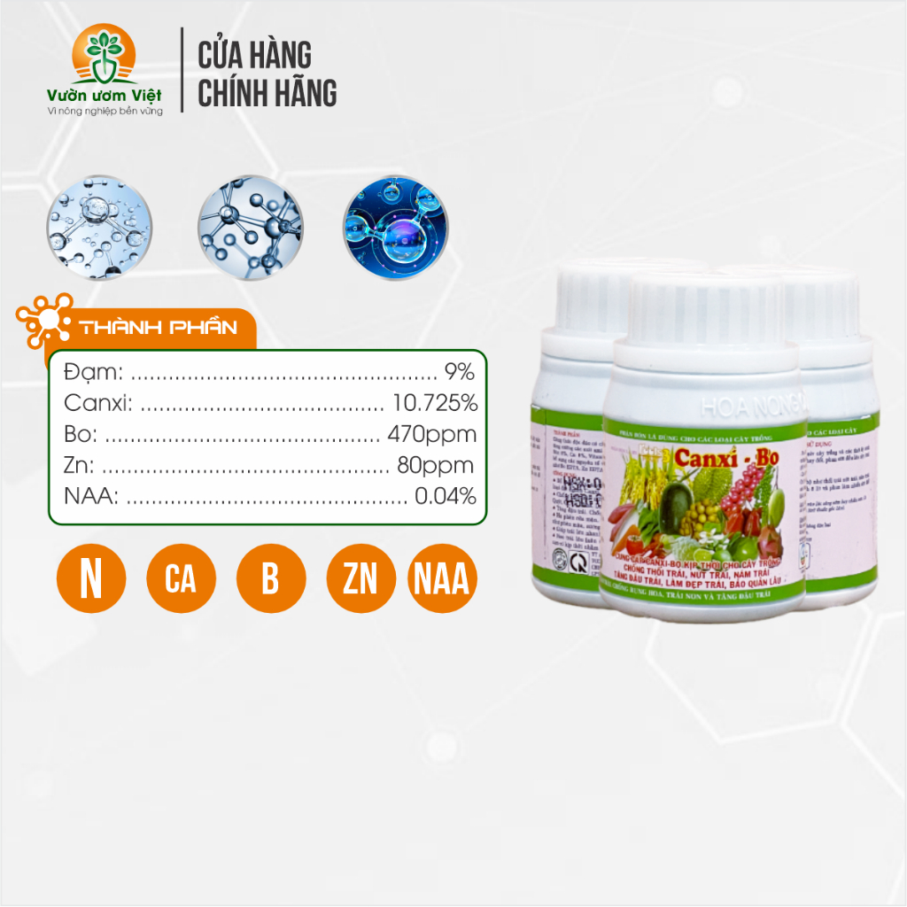 Phân bón Canxi Bo công nghệ cao - chống nứt quả, nứt thân, thối trái, nứt thân - 125ml