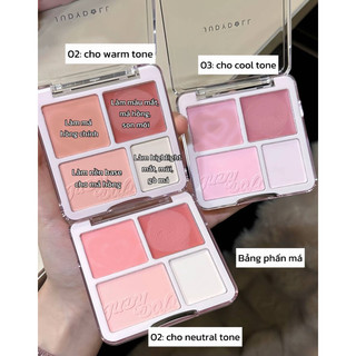 [Judydoll] Bảng Má Hồng & Bắt Sáng Judy Doll Blush and Highlight Pallete Minnacosmetics