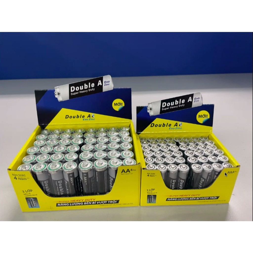 Combo 48 viên Pin AA, AAA Double A Evo zinC, Pin Chính Hãng Dung Lượng ...