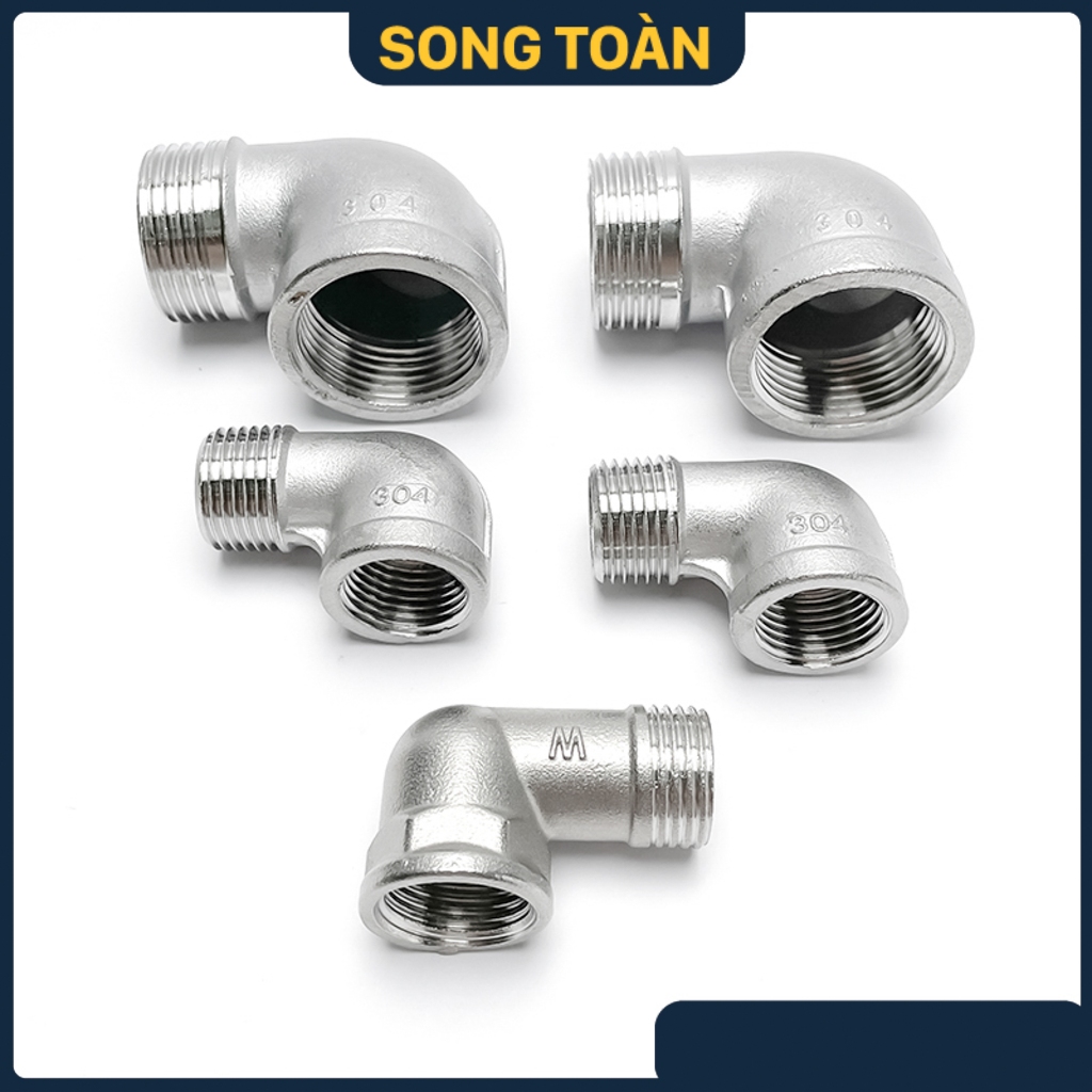 Co Điếu Ren Trong Ren Ngoài 13 17 21 27 34 Nối Cong & Cút Ren 90 Độ ...