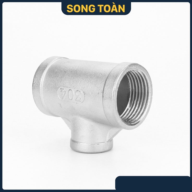 Tê Giảm Ren Inox 304, Tê Thu Ba Đầu Ren Trong Inox 304 Phi 21 27 34 42 ...