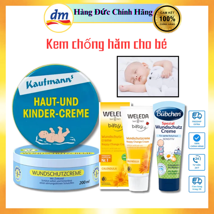 Kem Chống Hăm Kaufmann,Weleda, Bubchen, Penaten, Babylove Kem Bôi Nẻ Cho Bé Sơ Sinh-Hàng Đức75ml