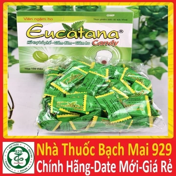 Viên ngậm ho Eucatana ( hộp 100 viên) nguồn gốc thảo dược, giảm ho, đau rát họng