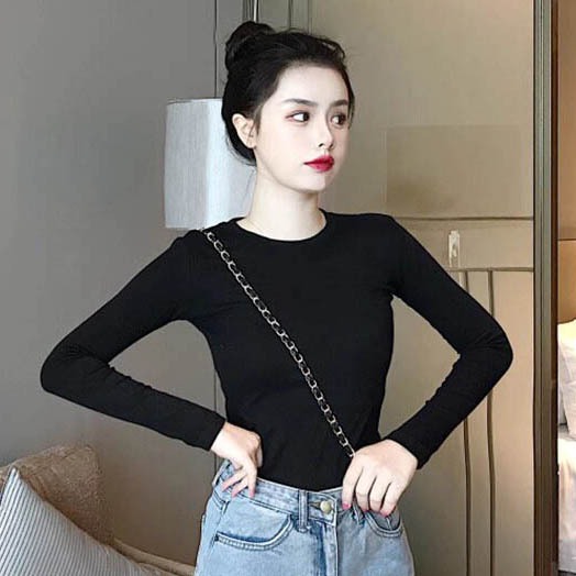 Áo Thun Ôm Body Babytee Dài Tay Đủ Màu Basic Chất Liệu Thun Con Giãn 4 Chiều Thắt Eo Tôn Dáng Siêu Đẹp