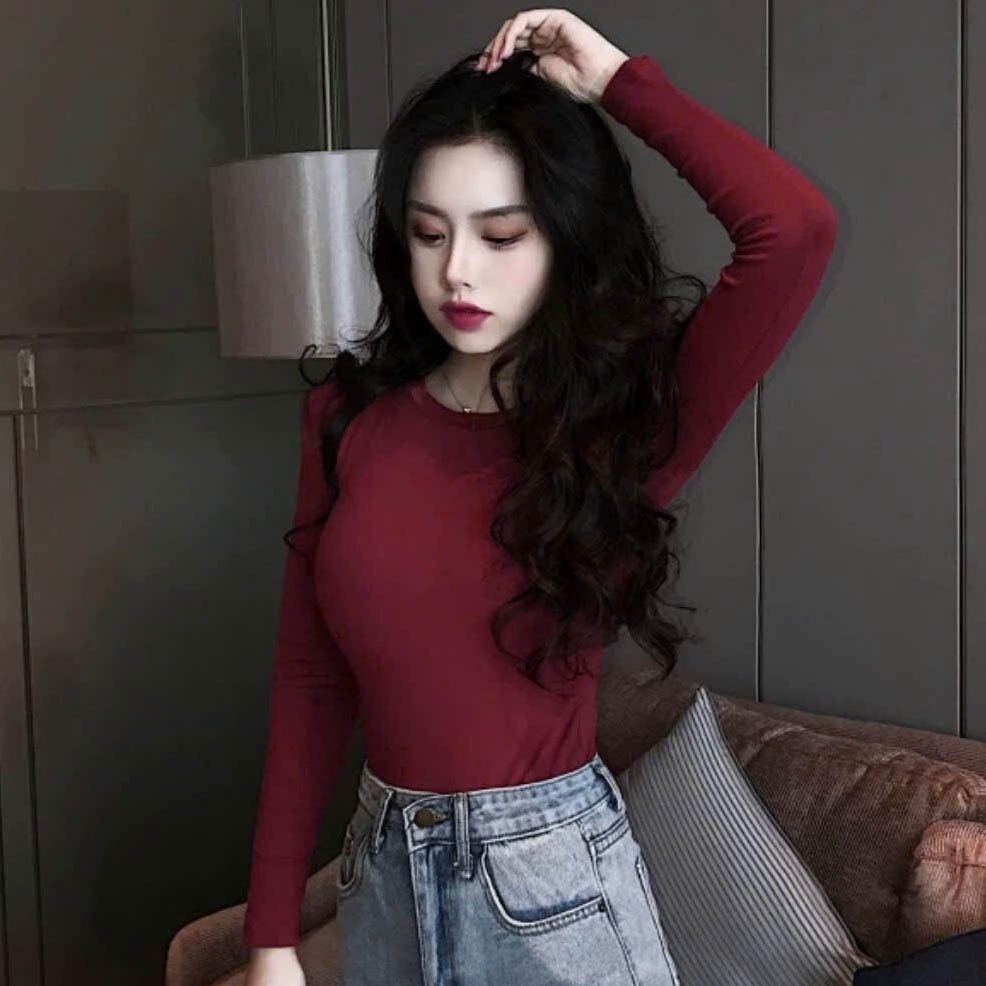 Áo Thun Ôm Body Babytee Dài Tay Đủ Màu Basic Chất Liệu Thun Con Giãn 4 Chiều Thắt Eo Tôn Dáng Siêu Đẹp