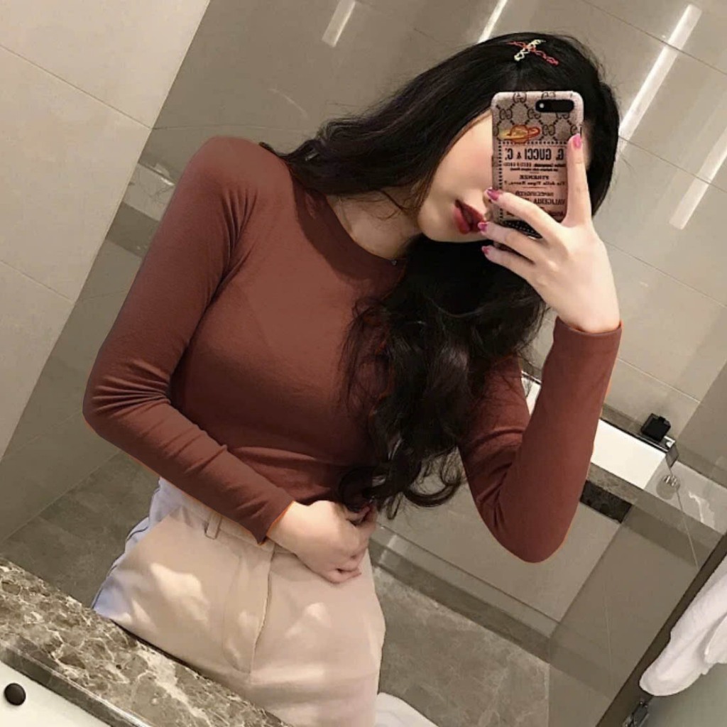 Áo Thun Ôm Body Babytee Dài Tay Đủ Màu Basic Chất Liệu Thun Con Giãn 4 Chiều Thắt Eo Tôn Dáng Siêu Đẹp