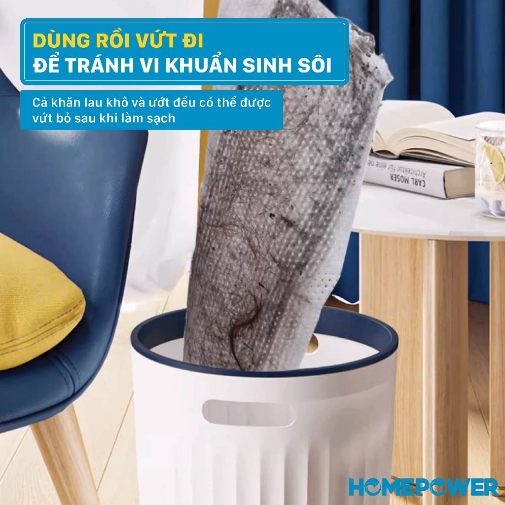 Cây Lau Nhà Kẹp Khăn Thay Thế Bản Nâng Cấp 36cm CS-03 Homepower Dùng Khăn Vải,Khô, Ướt Sử Dụng 1 Lần | BigBuy360 - bigbuy360.vn