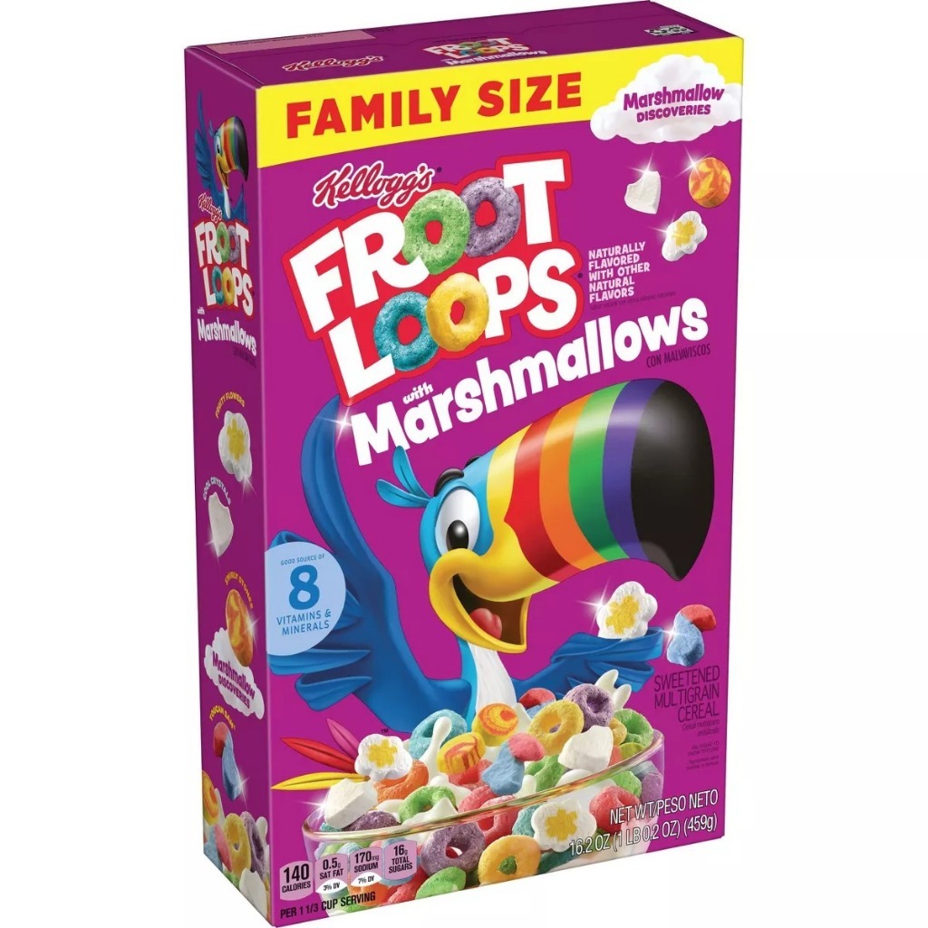 Ngũ Cốc (Cereal) Kellogg's Froot Loops With Marshmallows Fruit Flavored